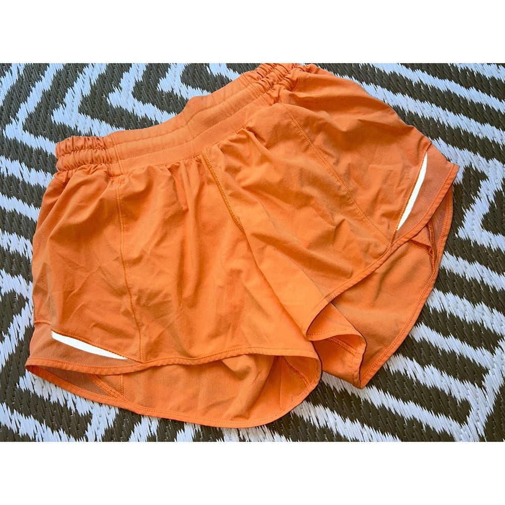 Lululemon Hotty Hot High-Rise Lined Shorts Lit Orange Size 4